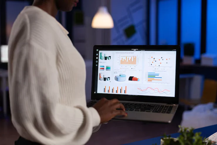 Real-time M&E dashboard displaying project indicators