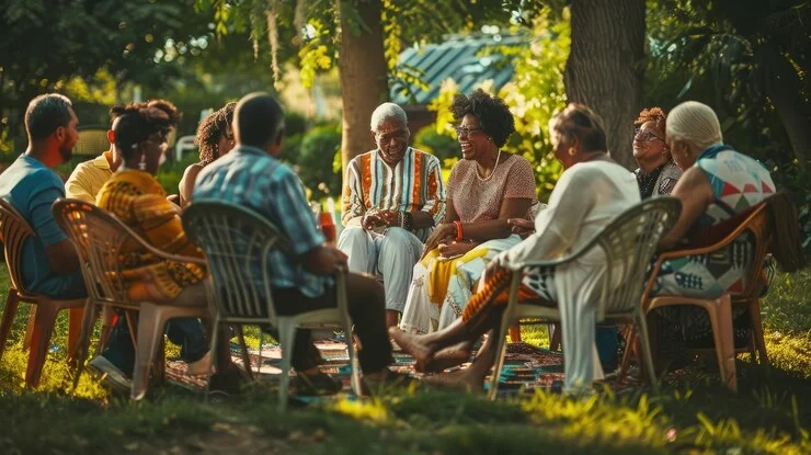 Diverse community members participating in inclusive gender-responsive evaluation