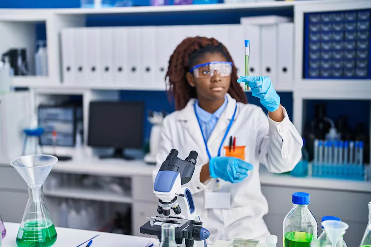 Researchers conducting a randomized control trial with participants in M&E