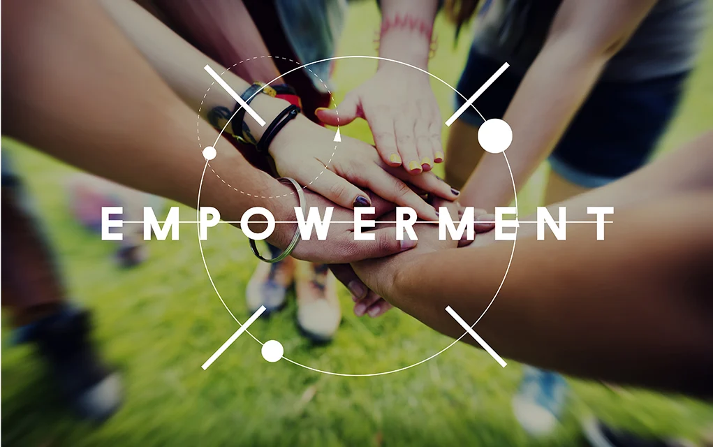Empowerment text symbolizing youth empowerment programs in Africa