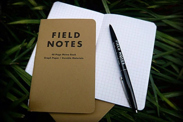 Measuring Change Then and Now showing evolution from field diaries to handwritten data